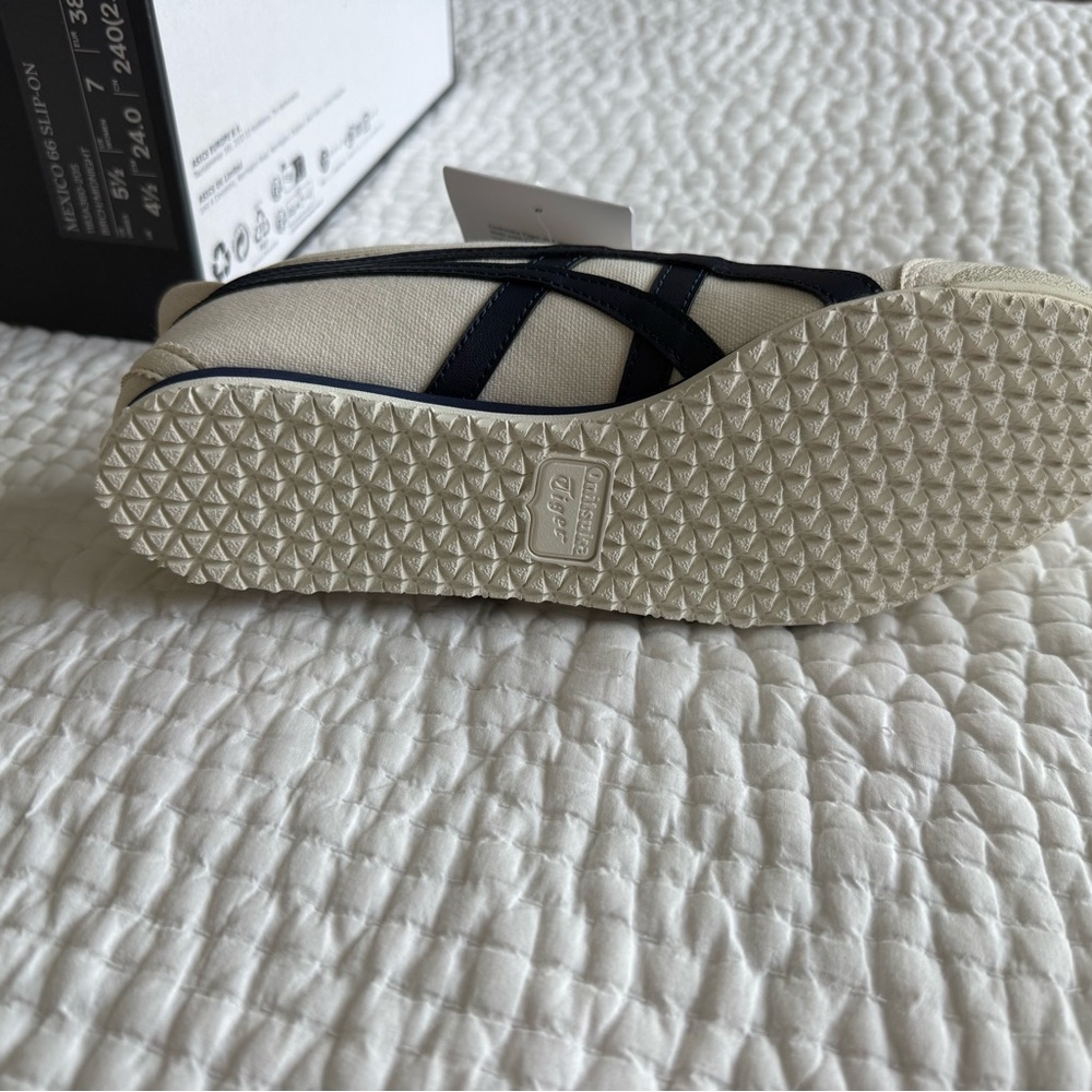 Onitsuka Tiger Mexico 66 Slip On Birch, Navy Size 7 - Picture 6 of 6
